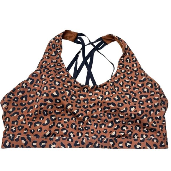 Fabletics Boost Medium Impact Sports Bra III Cheetah Discontinued Size 4X Padded - Picture 3 of 6